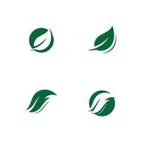 icône de vecteur de feuille verte logo écologie nature