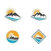 logo d & # 39; icône de montagne vecteur