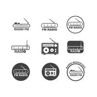 radio diffuser logo icône vecteur illustration