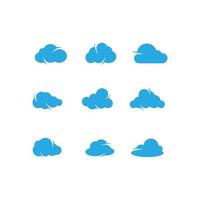 vecteur de nuage, vecteur de conception de modèle de logo