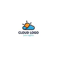 vecteur de nuage, vecteur de conception de modèle de logo