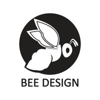 icône de conception d'illustrations de logo d'abeille vecteur