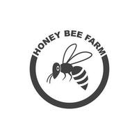 modèle de logo d'abeille à miel icône illustration vectorielle vecteur