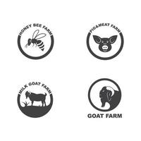 animal ferme logo modèle vecteur illustrtion