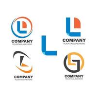 l lettre entreprise logo icône vecteur