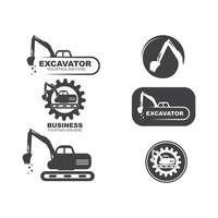 excavatrice icône logo vecteur conception