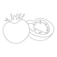 icône de fruit de tomate vecteur