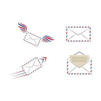 conception d'illustration vectorielle d'icône de courrier vecteur
