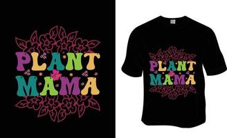 plante maman, rétro, sensationnel maman plante amoureux T-shirt conception. prêt à impression pour vêtements, affiche, et illustration. moderne, simple, caractères T-shirt vecteur