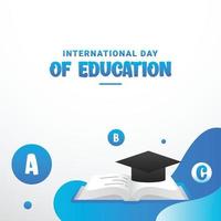 journée internationale de l'éducation vecteur