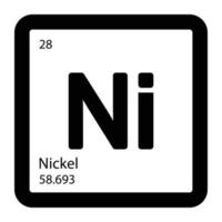 nickel icône vecteur