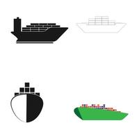 cargaison navire logo vecteur