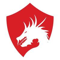 logo tête de dragon vecteur
