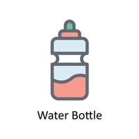 l'eau bouteille vecteur remplir contour Icônes. Facile Stock illustration Stock