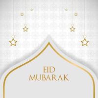 traditionnel eid mubarak Festival carte avec islamique décoration vecteur