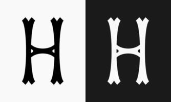 une en forme de lettre conception cette a une classique effet et une gothique se sentir. adapté pour utilisation comme une logo ou marqueur vecteur