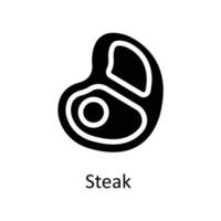steak vecteur solide Icônes. Facile Stock illustration Stock