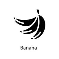 banane vecteur solide Icônes. Facile Stock illustration Stock