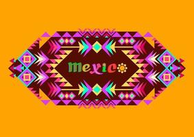 tribal géométrique ornement et décoré mot Mexique. aztèque style. vecteur. vecteur