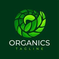 moderne la nature feuille logo conception modèle. coloré biologique plante logo l'image de marque. vecteur