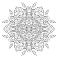 noir et blanc mandala vecteur pour coloration livre et conception modèle.