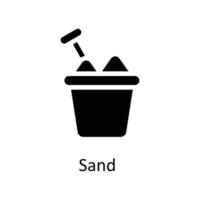 le sable vecteur solide Icônes. Facile Stock illustration Stock