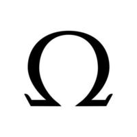 oméga logo. éditorial vecteur illustration