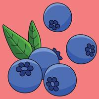 myrtille fruit coloré dessin animé illustration vecteur