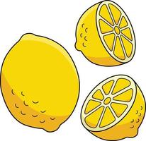 citron fruit dessin animé coloré clipart illustration vecteur