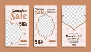 Ramadan histoires gros vente social médias des postes collection ensemble vecteur