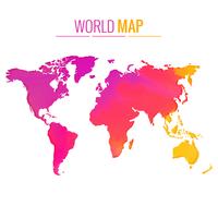 conception de vecteur de carte monde coloré