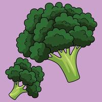 brocoli légume coloré dessin animé illustration vecteur