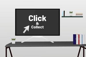 Cliquez sur et collecte illustration vecteur