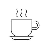thé tasse isolé ligne icône. parfait pour en utilisant dans bannières, dépliants, affaires cartes, magasins, magasins vecteur