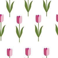 magnifique tulipes sans couture modèle pour tissu, emballage ou livre couverture. vecteur