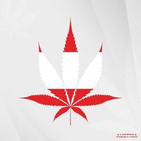 drapeau de L'Autriche dans marijuana feuille forme. le concept de légalisation cannabis dans L'Autriche. vecteur