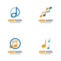 modèles de logo de note de musique vecteur