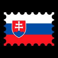 affranchissement timbre avec la slovaquie drapeau. vecteur illustration.
