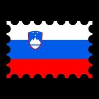affranchissement timbre avec slovénie drapeau. vecteur illustration.