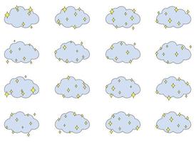 illustration de conception de nuage isolée sur fond transparent vecteur