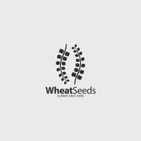 grains de blé marque logo Facile vecteur