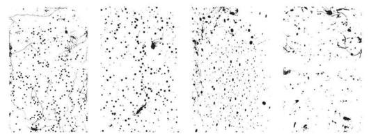 ensemble de grunge texture arrière-plans. noir et blanc vecteur des illustrations de affligé effets. eps dix.