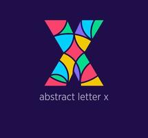 moderne abstrait lettre X logo icône. unique mosaïque conception Couleur transitions. coloré lettre X modèle. vecteur. vecteur