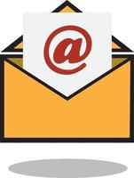 vecteur conception de plat icône, courrier ou email sur isolé Contexte
