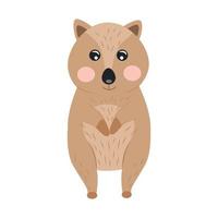 illustration de animal quokka. quokka personnage vecteur