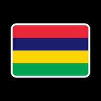 drapeau mauricien, couleurs officielles et proportion. illustration vectorielle. vecteur