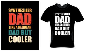 synthétiseur papa amoureux du père journée ancien T-shirt conception vecteur