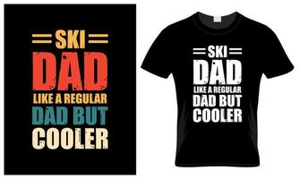 ski papa amoureux du père journée ancien T-shirt conception vecteur