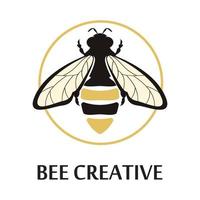 icône de conception d'illustrations de logo d'abeille vecteur