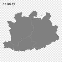 haute qualité carte une Province de Belgique vecteur